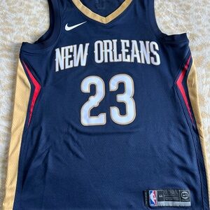 Nike New Orleans Davis Jersey - Navy, Gold, and Red